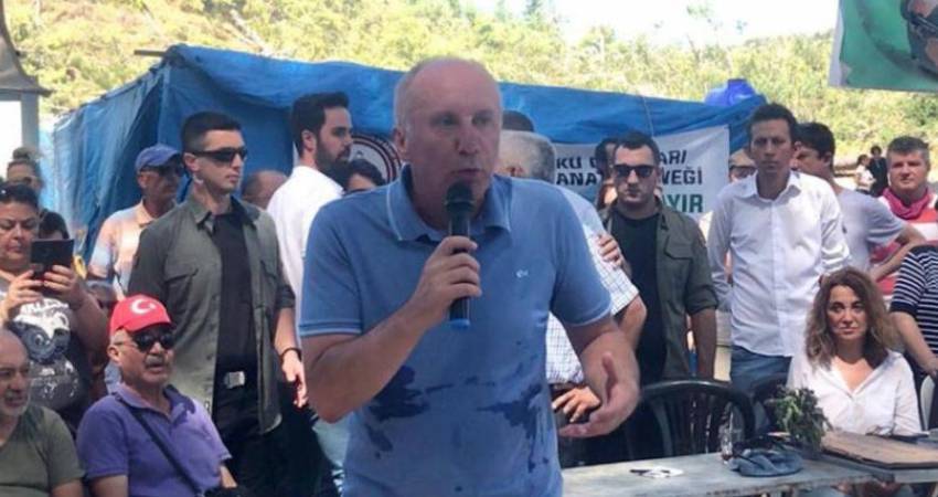  Memleket Partisi Genel Başkanı Muharrem İnce, Muğla’nın Milas ilçesinde bulunan