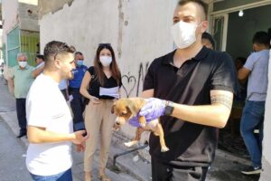 Evdeki sağlıksız koşullarda yaşayan 47 cins köpeğe el koyulup, belediye