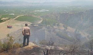 Alaşehir’in Badınca Mahallesi’ndeki bir mermer ocağının yakınındaki makilik alanda saat