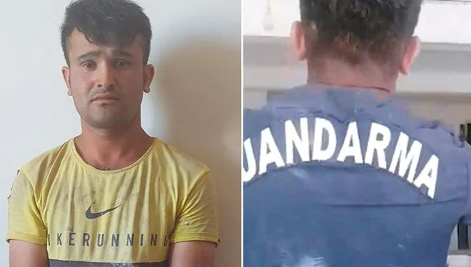 Jandarma gömleği giyip paylaşım yapan kaçak göçmen yakalandı: Sınır dışı edilecek!