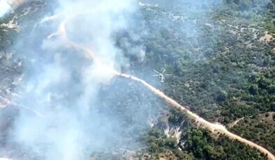 Manisa’da orman yangını! Havadan ve karadan müdahale devam ediyor