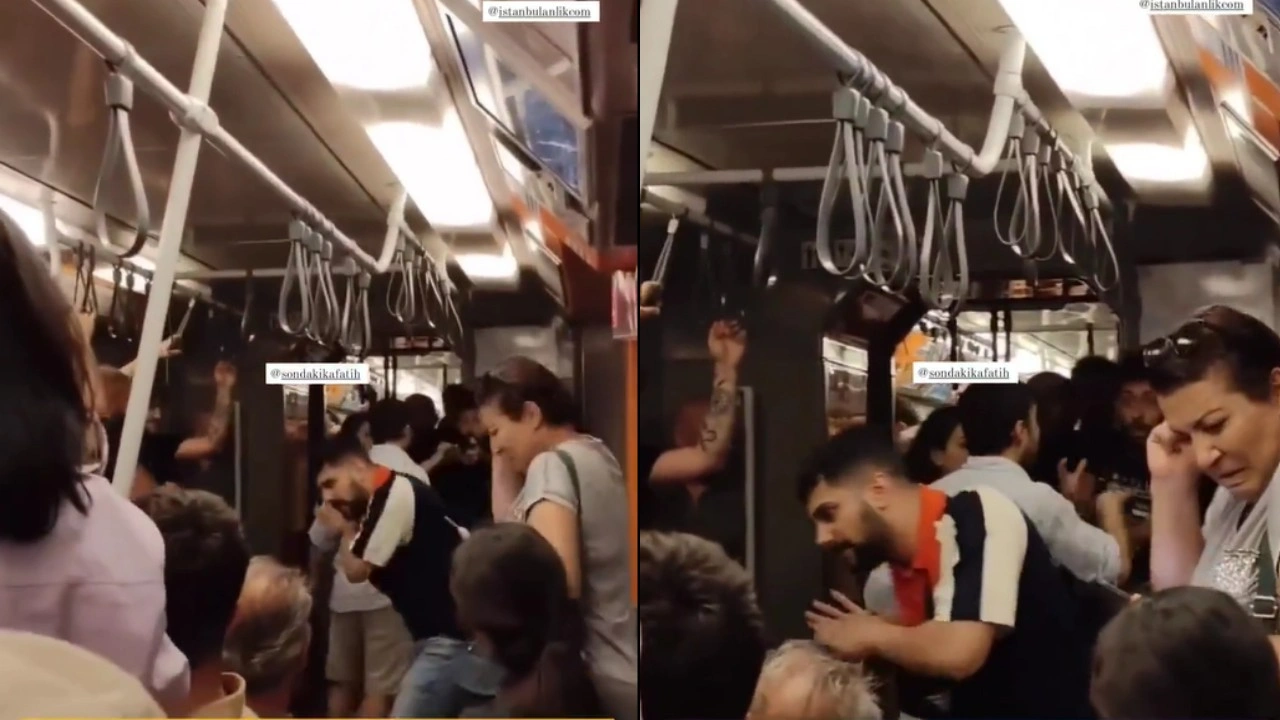 İstanbul metrosunda yaşanan tartışmada silah çekildi.