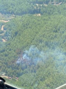 Çileme Mahallesi’ndeki ormanlık alanda henüz belirlenemeyen bir nedenle yangın çıktı.