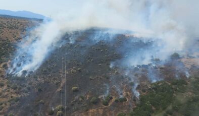 İzmir’de baraj yakınlarında yangın: Ekipler müdahale ediyor