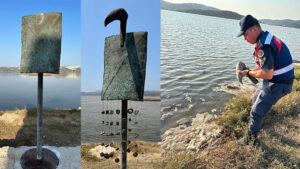 Muğla Milas'ta bir festivalde çalınan heykelin başı, gölde bulundu. İşte