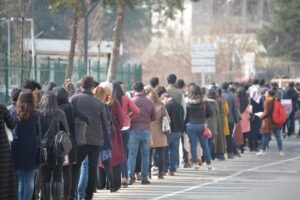 Almanya'da çekilen bir fotoğraf, Türkiye'den kaçıp Almanya'ya iltica edenlerin sayısındaki