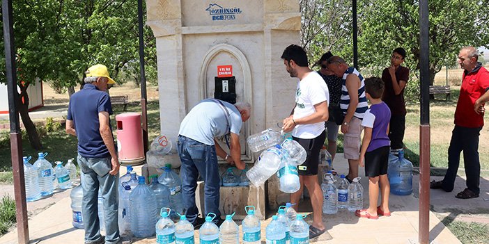 Edirne'de su sıkıntısının yaşandığı Keşan ilçesinde çeşmeler, su israfının önüne