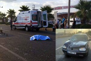 Manisa'nın Turgutlu ilçesinde yolun karşısına geçerken otomobilin çarptığı Nevin Sevinç