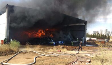 Manisa’da yangın: Geri dönüşüm tesisi kül oldu