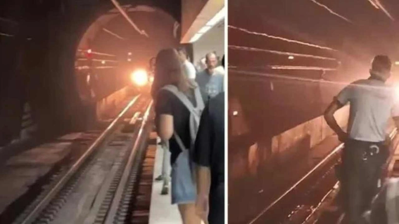 Marmaray istasyonunda tren yaklaşırken raylara atlayan kişi son anda kurtarıldı.