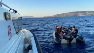 Sahil Güvenlik Komutanlığı’na, 8 Ağustos’ta saat 06.55’te Bodrum açıklarında lastik