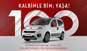Türk bayrağının renklerinden ilham alınarak tasarlanan Fiat Fiorino 100. Yıl