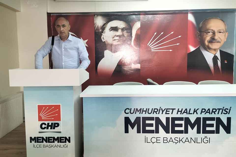 CHP Menemen İlçe Başkanı Hüseyin Özbey, Menemen Belediyesinin ek bütçe