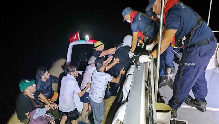 Datça’da 18 kaçak göçmen kurtarıldı