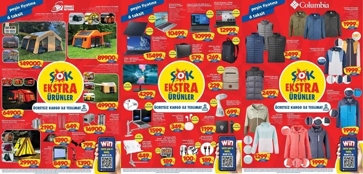 ŞOK Marketlerden büyük sürpriz: 2+1 odalı kamp çadırı ve şişme sinevizyon satışta 27 Eylül itibarıyla ŞOK marketlerde, farklı fiyat segmentlerindeki London marka