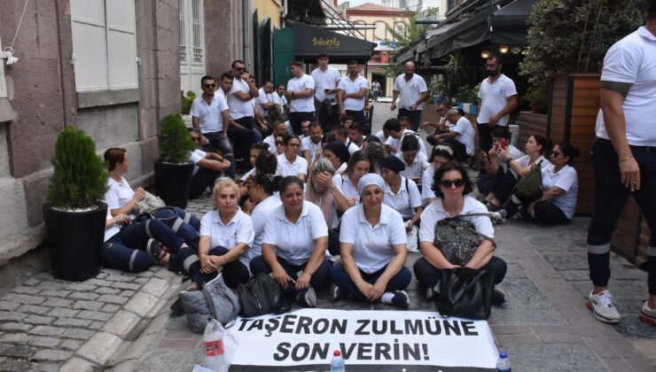 İzmir’de belediye önünde işçilerden ‘kadro’ eylemi