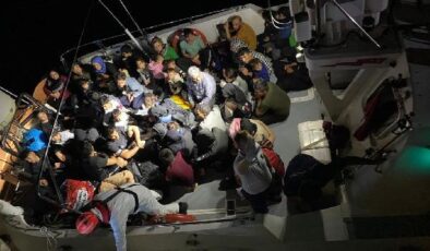 Kuşadası açıklarında 112 kaçak göçmen yakalandı!