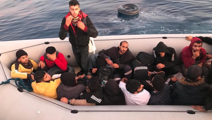 Kaçak göçmenler Bodrum’da yakalandı! 53 göçmen lastik botla kaçıyordu!