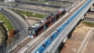 Çiğli tramvayında ilk test sürüşü 2022 yılının son iş gününde