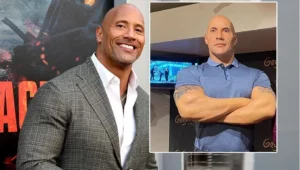 Hollywood’un sevilen oyuncularından Dwayne Johnson, Paris’teki Grevin Müzesi’ndeki balmumu heykeliyle