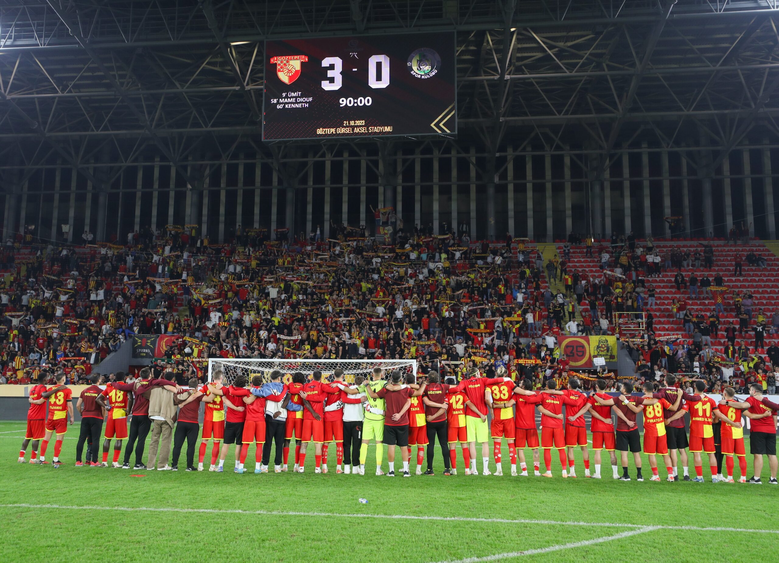 Göztepe emin adımlarla ilerliyor Gürsel Aksel Stadı’nda Şanlıurfaspor’u 3-0 mağlup eden 1. Lig temsilcisi