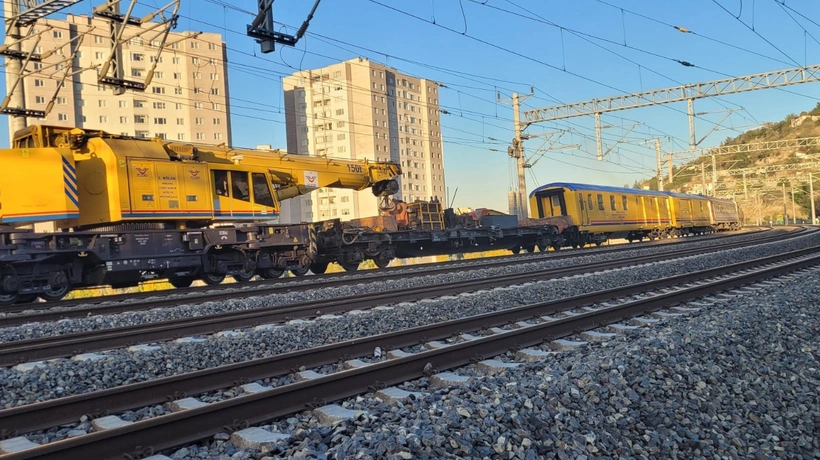 Ankara’da, yeni Yüksek Hızlı Tren (YHT) hattının test çalışmaları sırasında