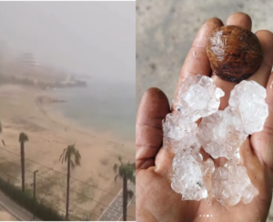 İzmir’de sabah saatlerinde başlayan kuvvetli sağanak yağış ve dolu hayatı