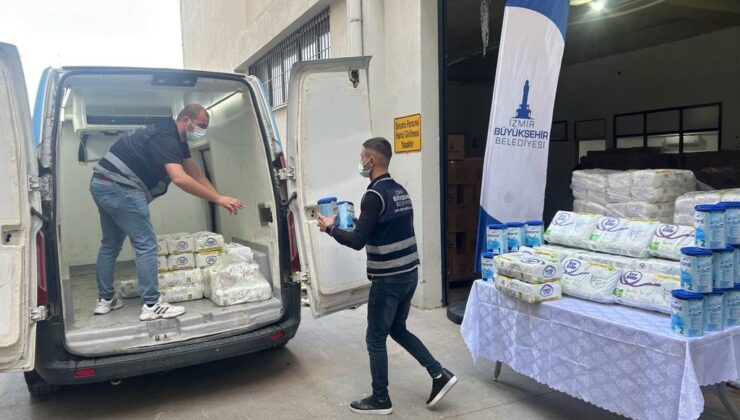 İzmir’de ‘derin yoksulluğa’ tam destek: 100 bin bez ve mama dağıtıldı