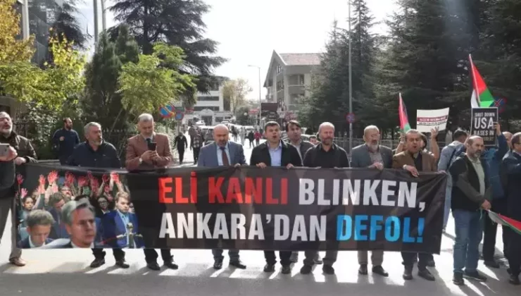 Ankara’da Blinken’e ‘Gazze’ protestosunda 8 gözaltı!