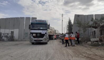 Filistin Kızılay’ı açıkladı: Yardım yüklü 155 kamyon ulaştı