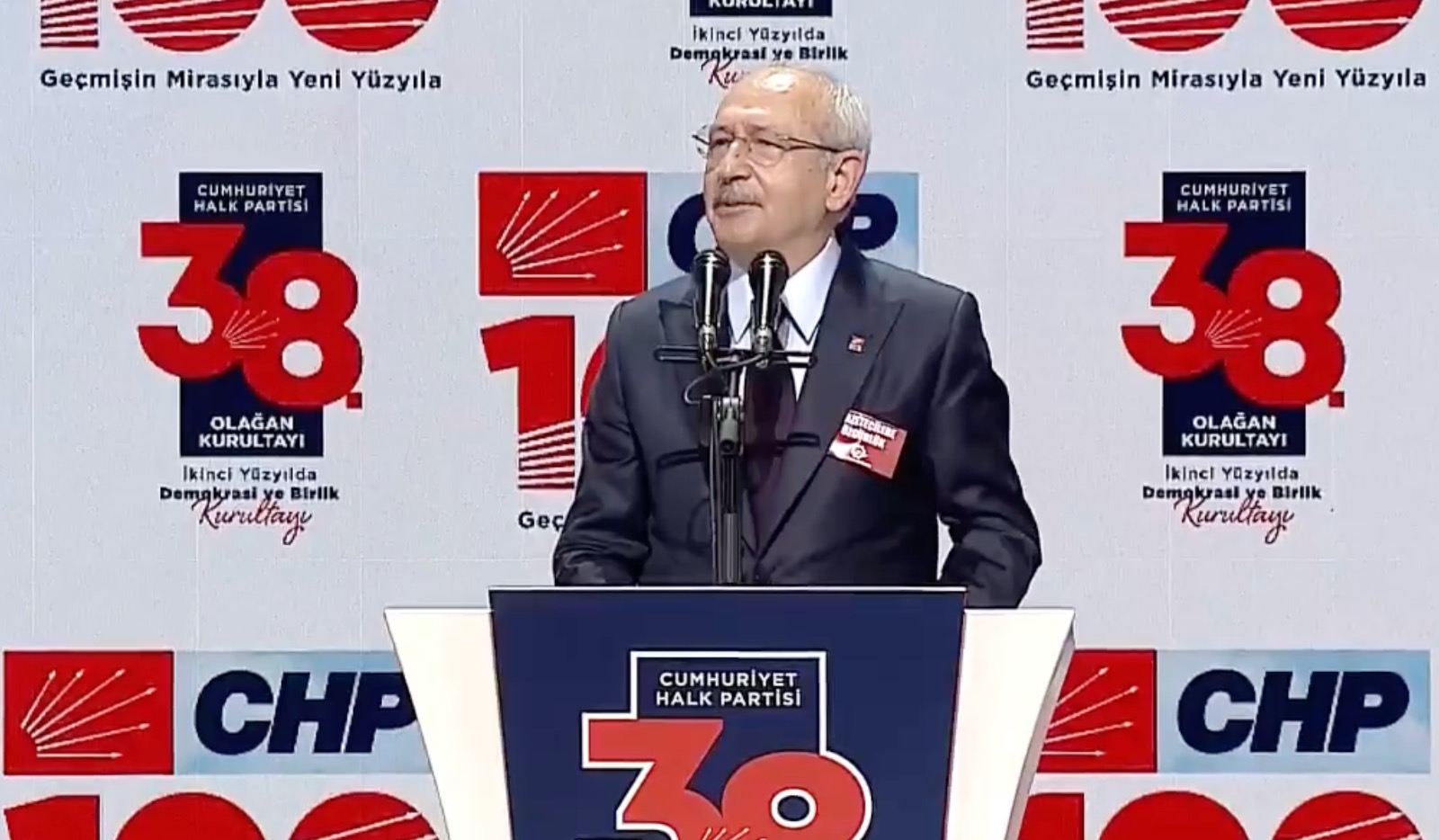 DEMOKRAT GÜNDEM-CANLI ANLATIM-CHP 38. Olağan Kurultayı, “İkinci Yüzyılda Demokrasi ve