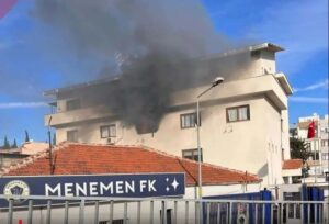 TFF 2’nci Lig Kırmızı Grup ekiplerinden Menemen FK’nın kulüp binasında