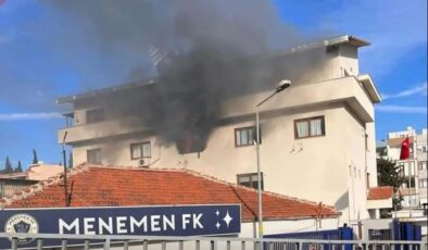 Menemen FK’da yangın paniği