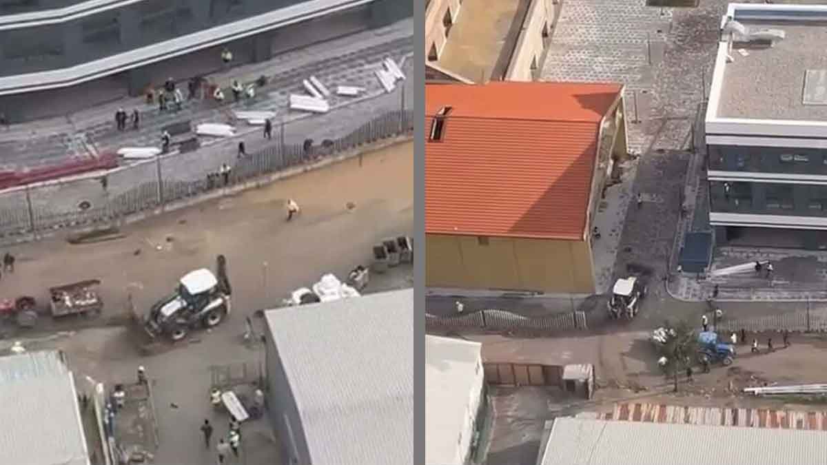 İzmir’in Konak ilçesindeki bir inşaat şantiyesinde meydana gelen olay, iş
