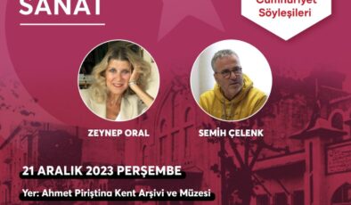 İzmir’de Cumhuriyet Söyleşileri Zeynep Oral ve Semih Çelenk ile devam ediyor