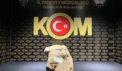 İzmir’de Roma dönemine ait heykel: 1 Şüpheli gözaltına alındı