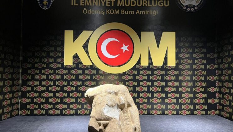 İzmir’de Roma dönemine ait heykel: 1 Şüpheli gözaltına alındı