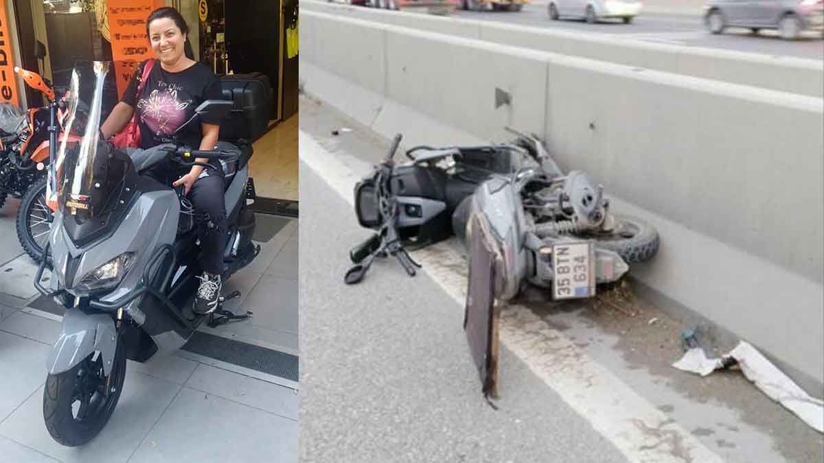 İzmir’in Bornova ilçesinde otomobille çarpışan motosikletteki kurye Zeynep Demir, yaşamını