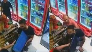 İzmir’in Karşıyaka ilçesinde, kendisine borcu olduğu gerekçesiyle marketteki oyun makinesini