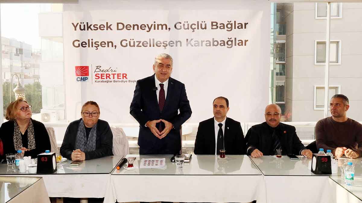 Cumhuriyet Halk Partisi Karabağlar Belediye Başkan Aday Adayı Bedri Serter,