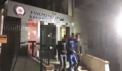 İzmir Bayraklı ilçesinde 5 şüpheli şahıs yakalandı