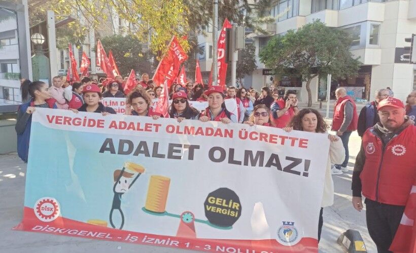 Devrimci İşçi Sendikaları Konfederasyonu (DİSK) Ege Bölge Temsilciliği, ‘gelirde adalet,
