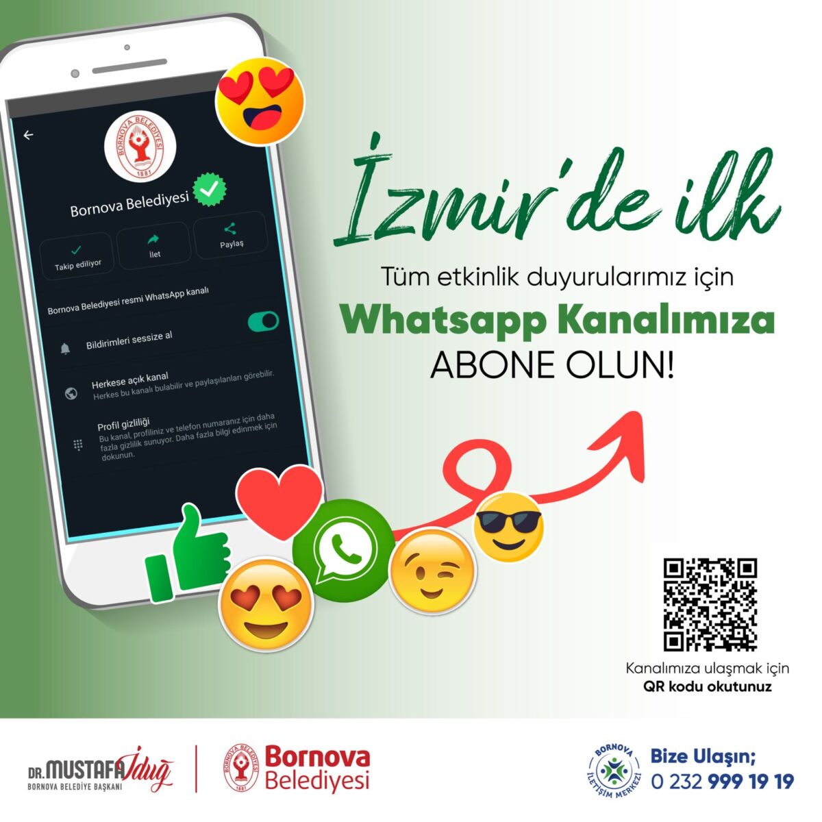 Bornova Belediyesi, WhatsApp’ın yeni hizmetini devreye soktu. WhatsApp’da kanal açan
