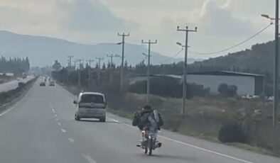 Bodrum’da tehlikeli yolculuk: Motosikletliler kurallara uymadı