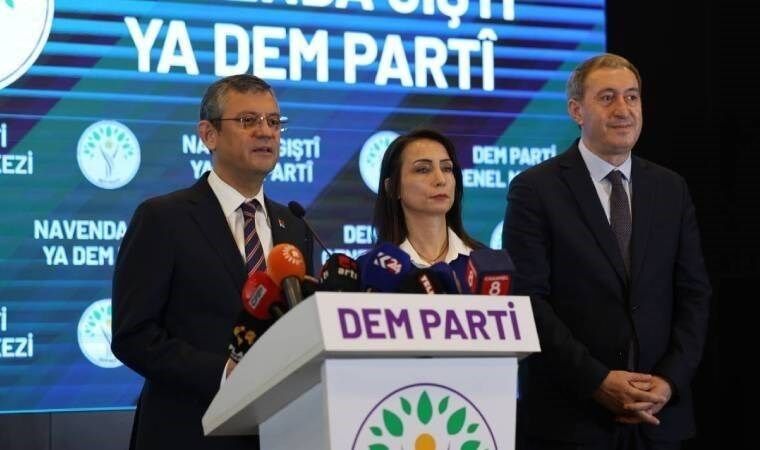 DEM Parti’nin Özgür Özel ziyareti sonrası ilk açıklama… DEM Parti Eş Genel Başkanları Tülay Hatimoğulları ve Tuncer Bakırhan,