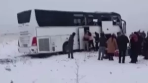 Kars’ın Sarıkamış ilçesi Mescitli köyü yakınlarında, saat 07.45 sularında meydana