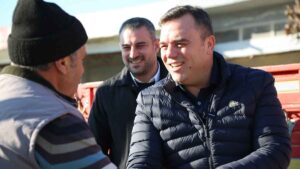 Ahmet Aydın seçim ziyaretlerinin ilk gününde Seferihisar Sanayi Sitesi esnaflarını