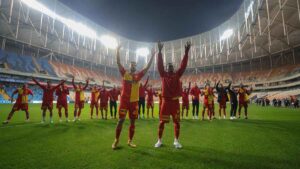 Rahat bir galibiyete imza atan sarı-kırmızılılar, 49 puana yükselip ikinci