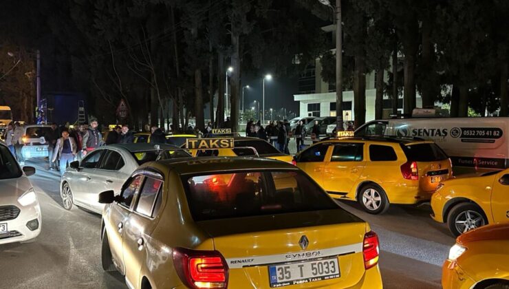 İzmir’de öldürülen taksici için gece yarısı 250 araçlık konvoy: Alkışlı protesto