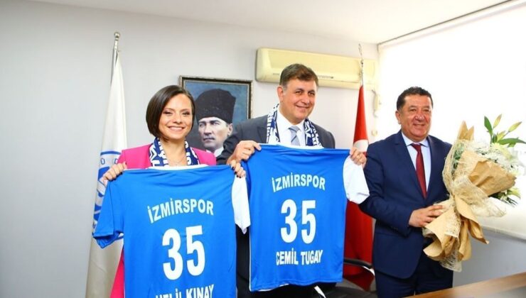 Helil Kınay, Cemil Tugay’la birlikte İzmirspor’u ziyaret etti